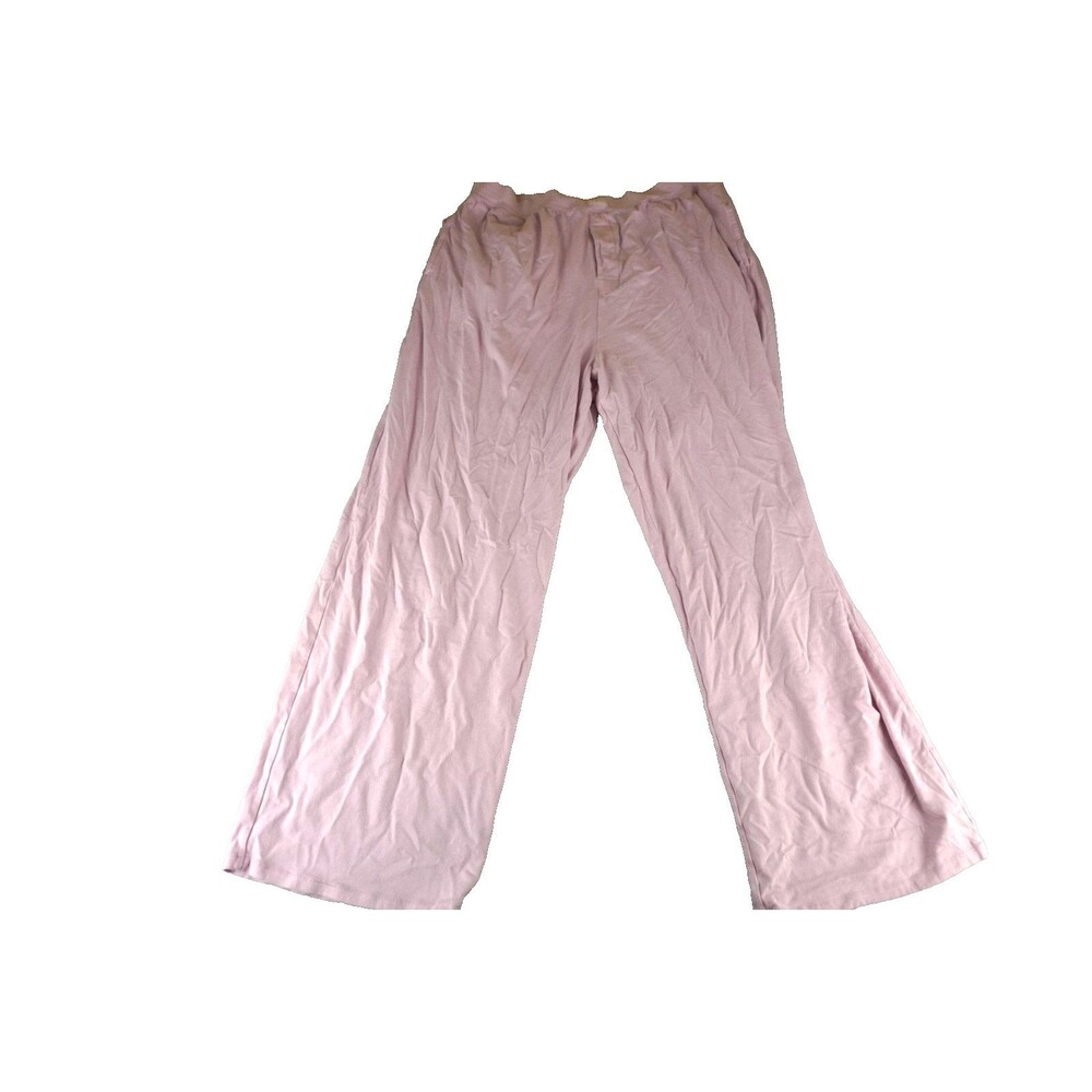 SKIMS Cotton Jersey Straight Leg Pants Womens XL Pink Lounge Stretchy Barbiecore